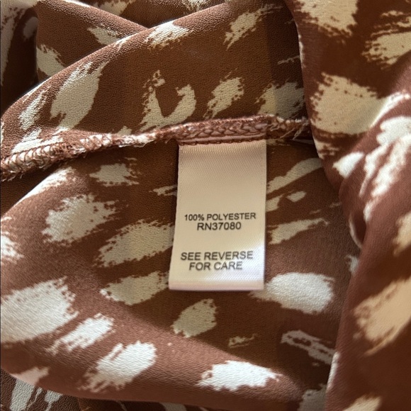 Elegant C Est 1946 Brown and White Women's Blouse Size 18/20W - Picture 5 of 5